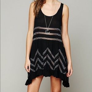 Free People Voile and Lace Trapeze Slip